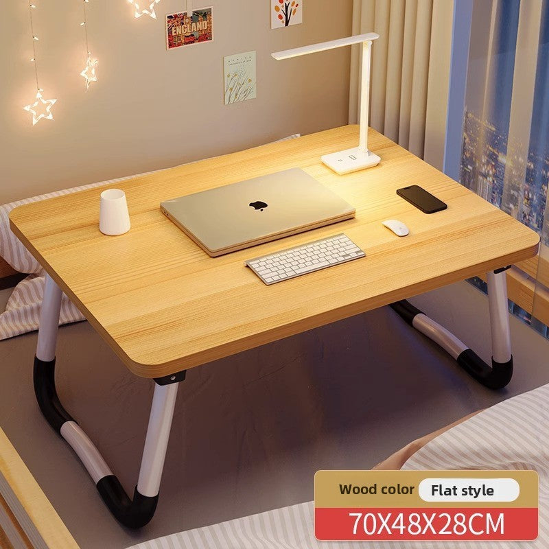 Foldable Bed Table with Storage Options