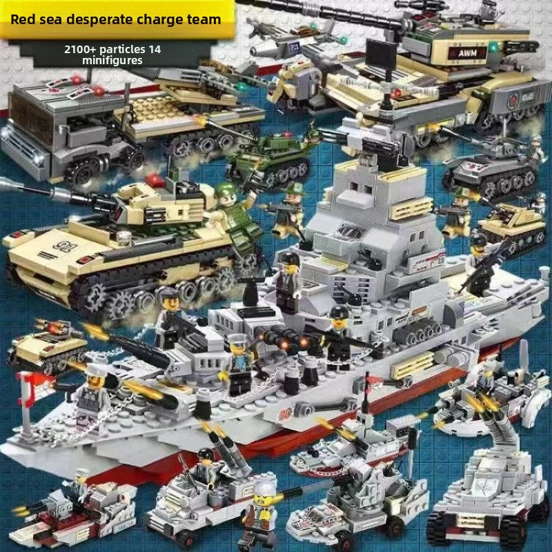 Military Aircraft Carrier Building Blocks Set