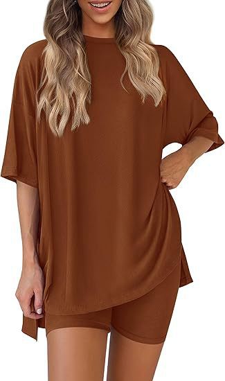 Women's Casual Round Neck Shorts Short-Sleeved Home Wear Suit