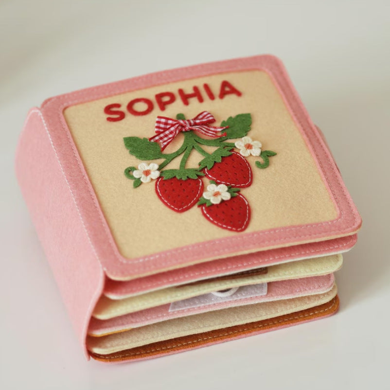 Baby Handmade Felt Quiet Book Sensory Busy Book Soft Montessori Inspired Travel Toy