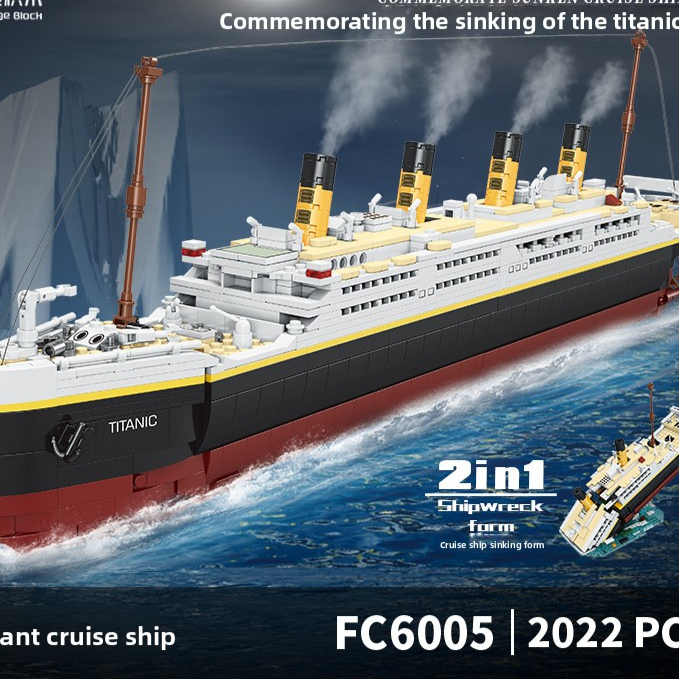 Titanic Cruise Ship Building Block Model