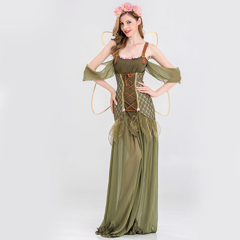 Fantasy Fairy Princess Long Dress Costume