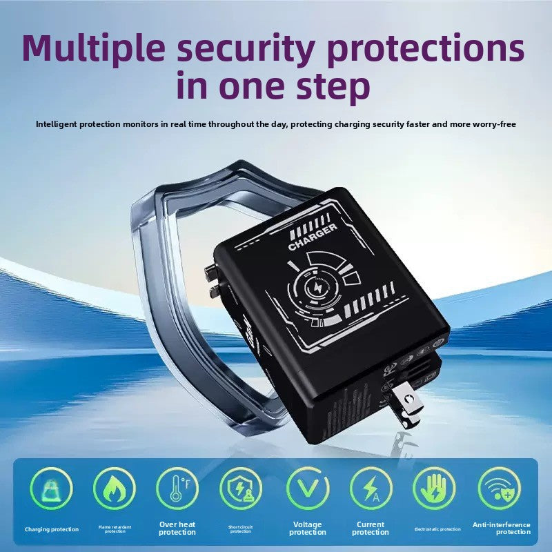 120W GaN Charger with Retractable Cable