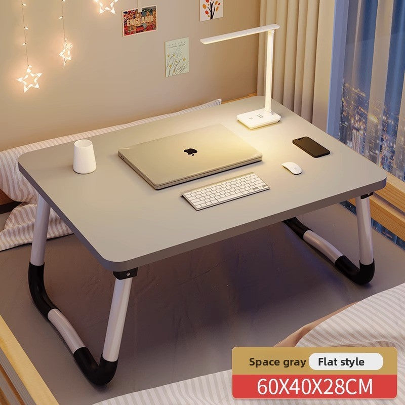 Foldable Bed Table with Storage Options