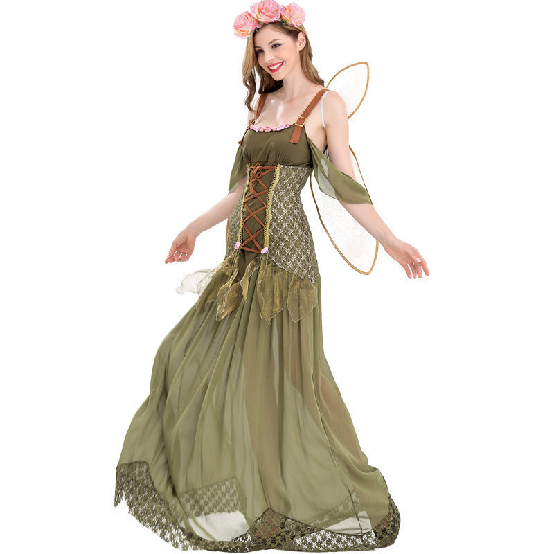 Fantasy Fairy Princess Long Dress Costume