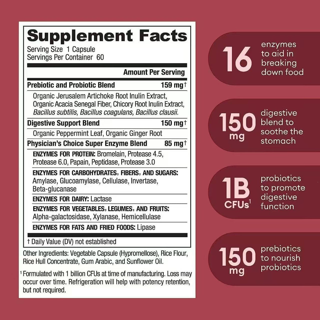 60 Billion CFU Daily Probiotic Capsules | High-Potency & Gut Health Angle (Best Overall)