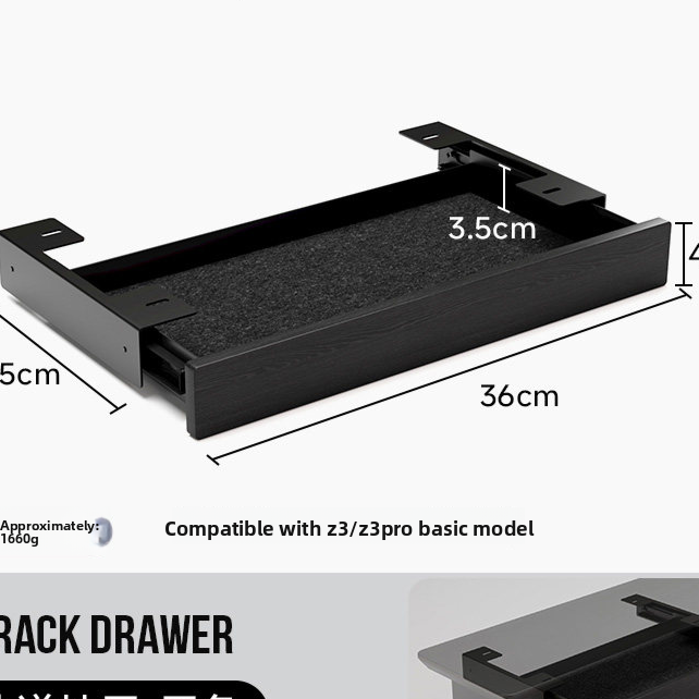 Computer Desktop Storage Pad Elevated