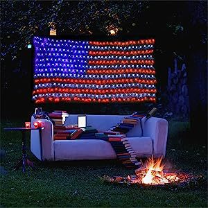 American Flag LED String Lights Decoration