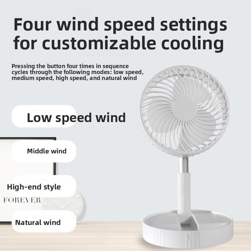 Retractable USB Rechargeable Portable Fan