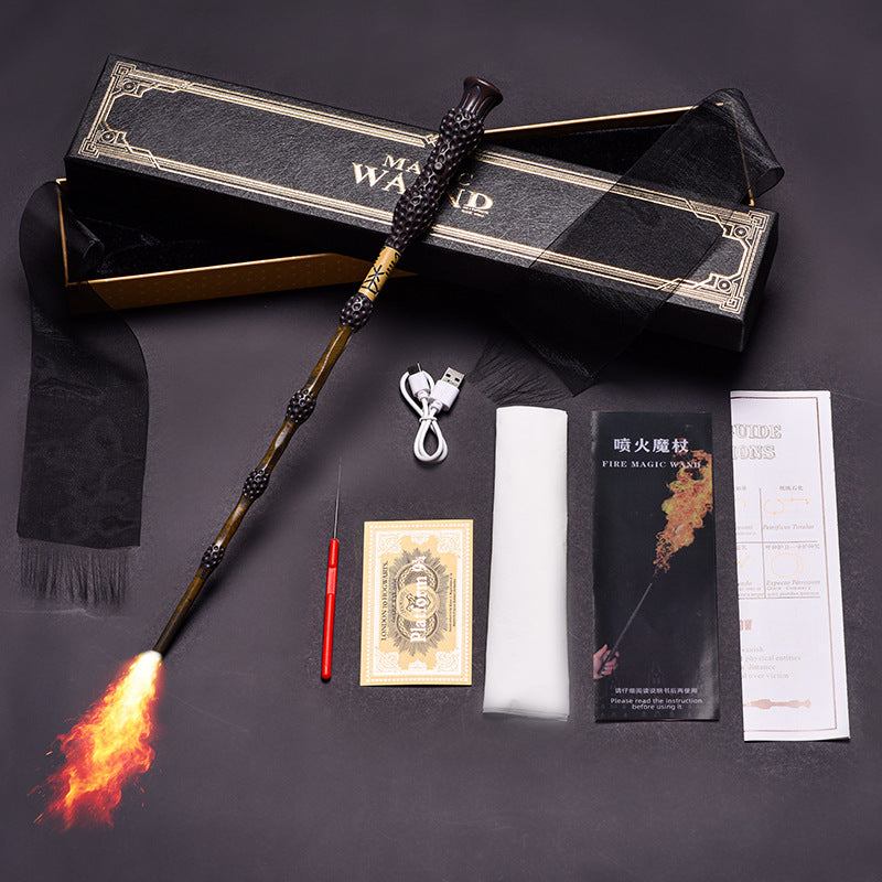 Premium Fire-Shooting Magic Wand Set – Ideal Cosplay Accessory for Wizards and Witches