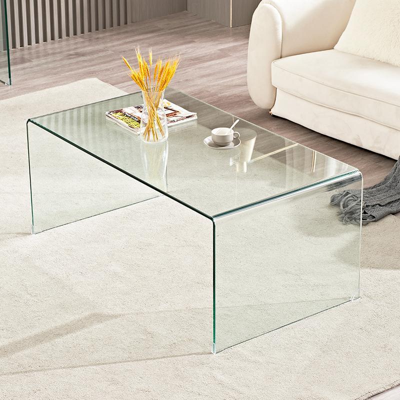 rectangular glass coffee table