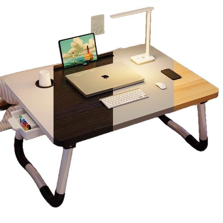 Foldable Bed Table with Storage Options