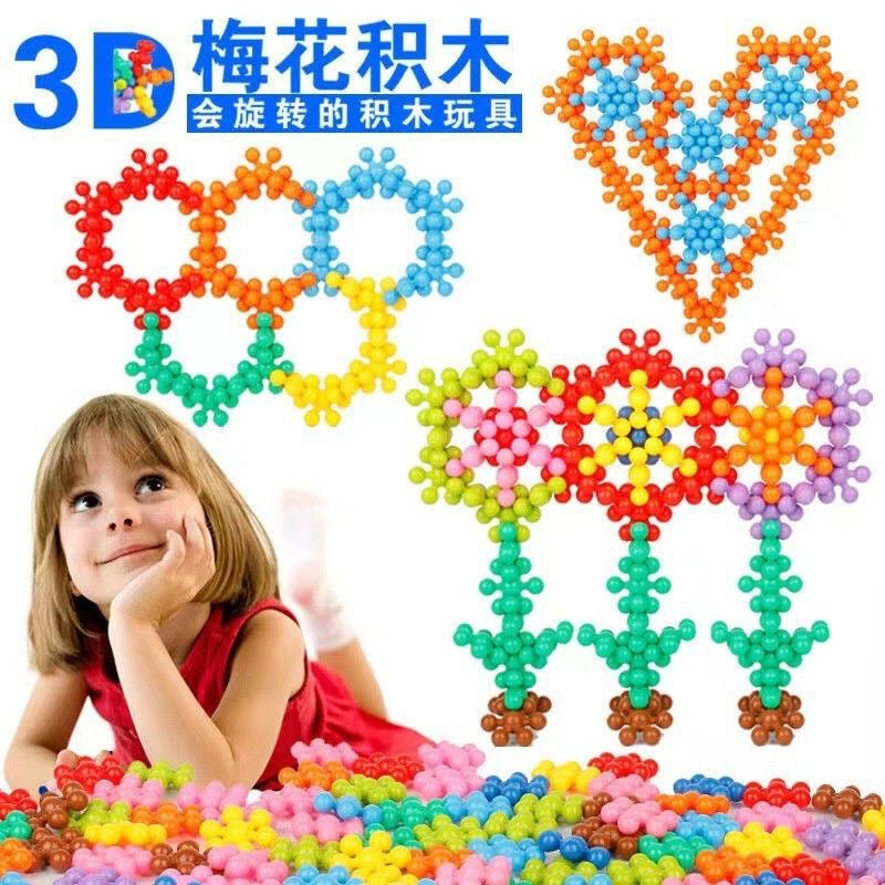 Rotatable Plum Blossom Building Blocks Educational Toy