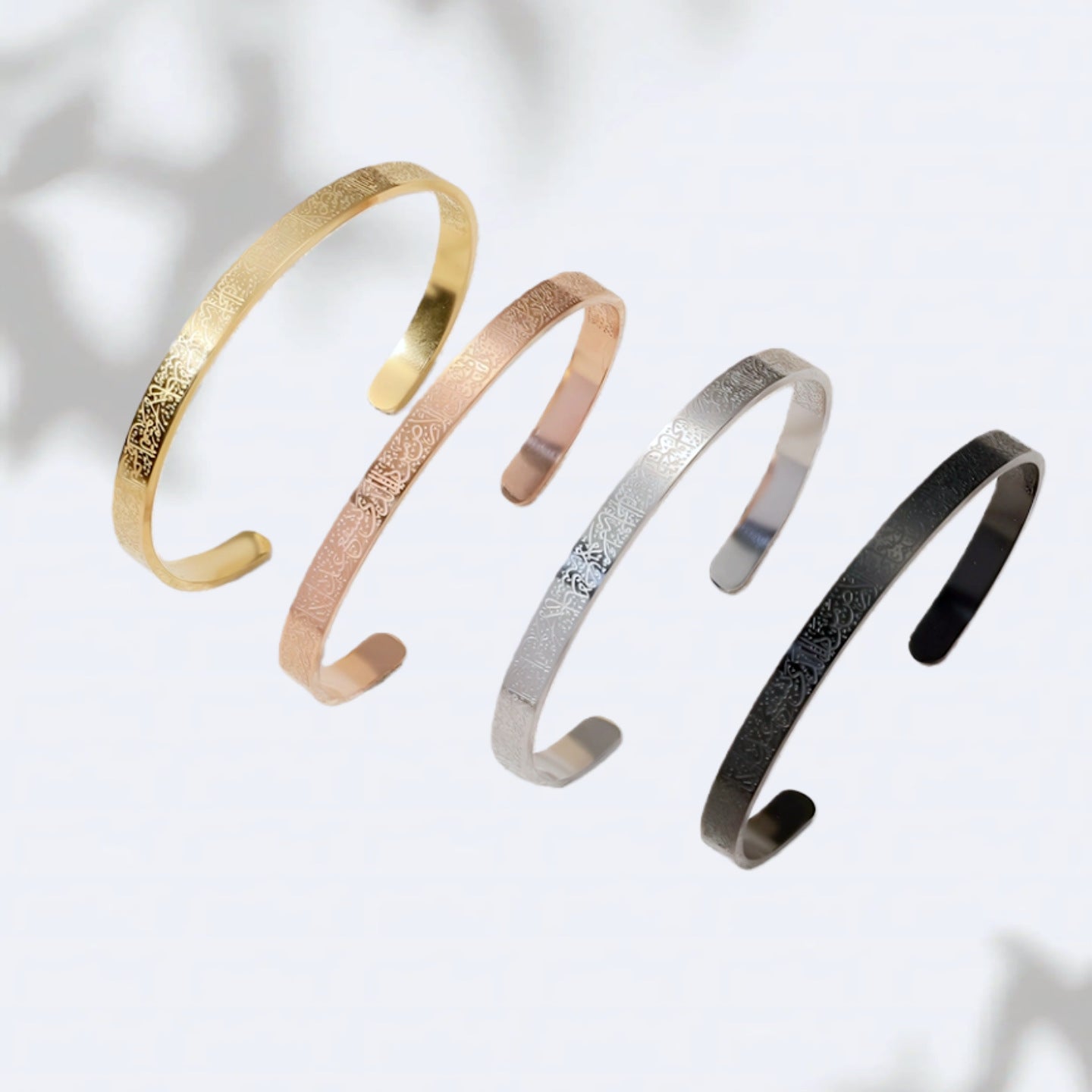 Gold-plated stainless steel Quran bracelet