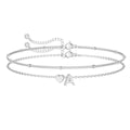 Peach Heart Letter Bracelet