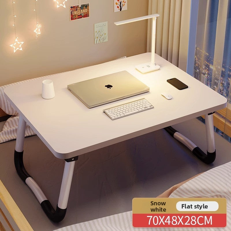 Foldable Bed Table with Storage Options