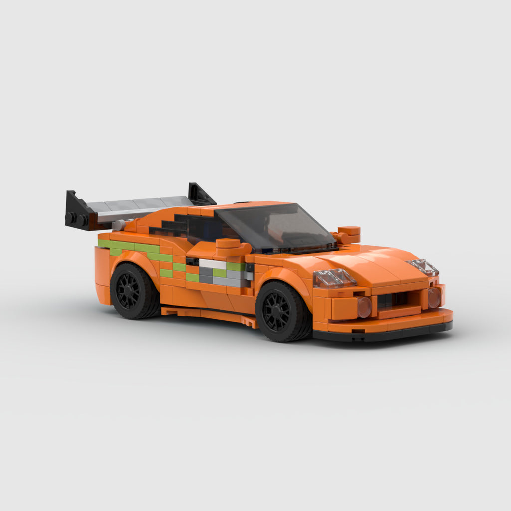 Fast and Furious supra MK4 Racing Car Building Blocks Retro JDM Sports car Model kit