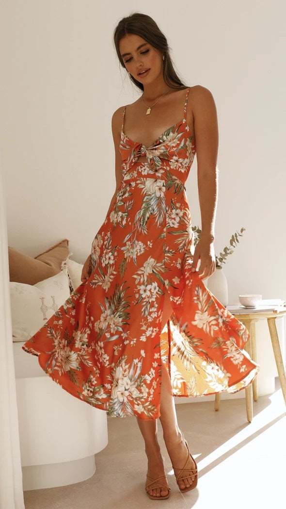 Floral Print Sleeveless Dress