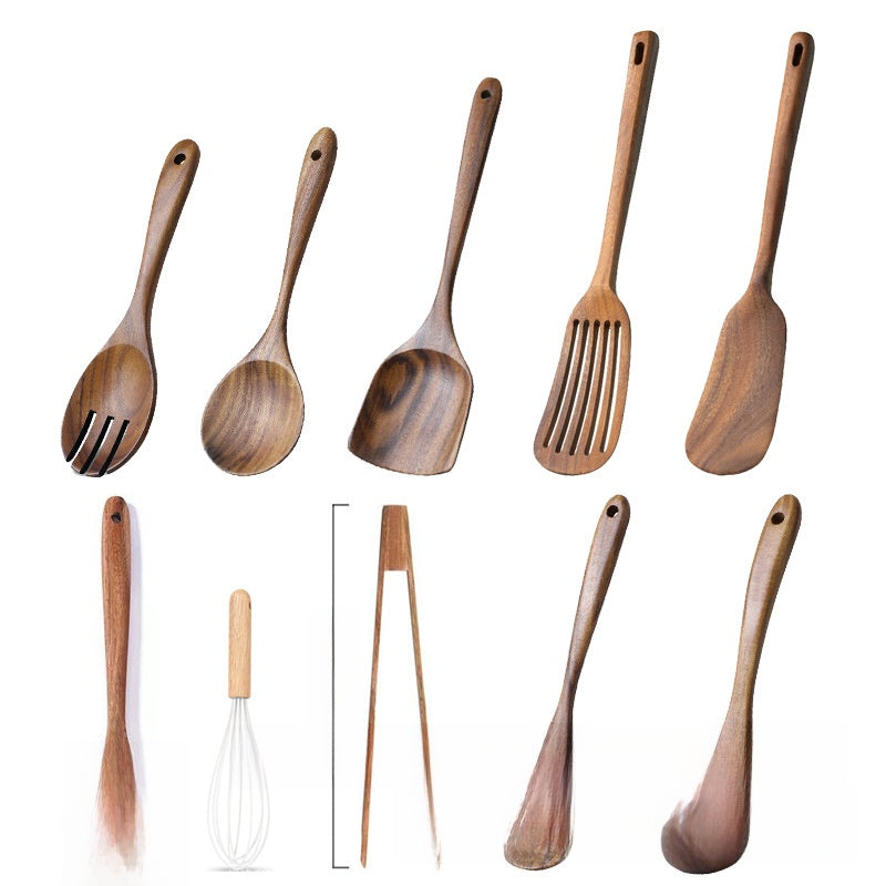 Acacia Wood 9-Piece Kitchen Utensil Set
