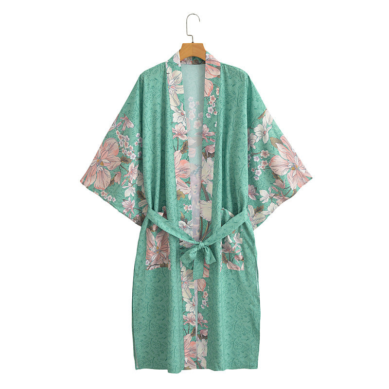 Mermaid Pattern Loose Fit Cardigan
