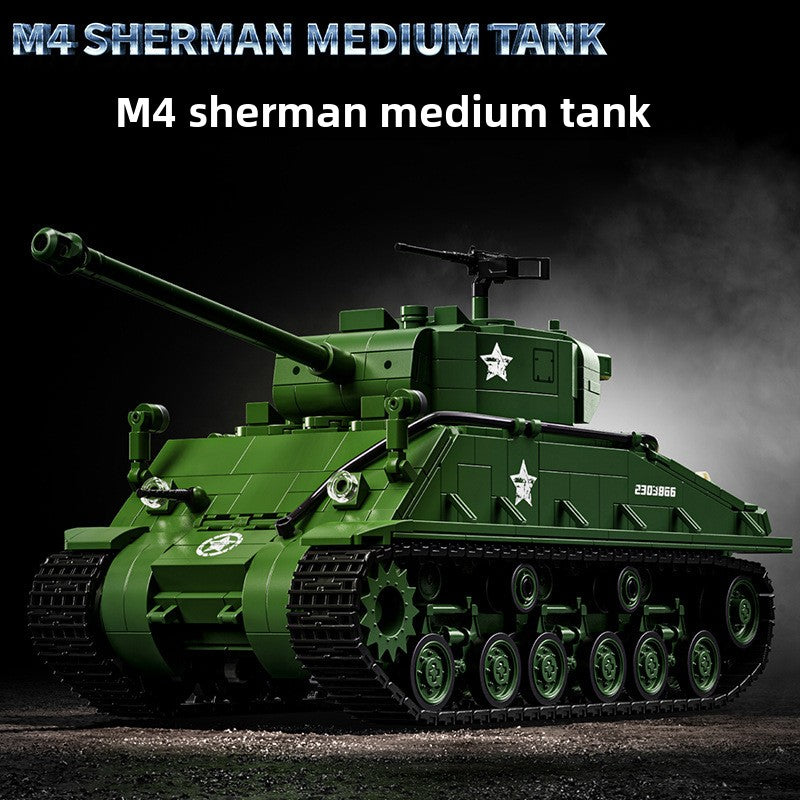 M4 Tank Military Assembly Building Block Toy