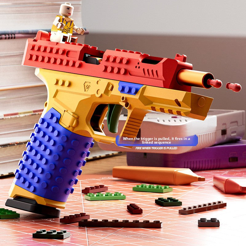 Building block toy gun