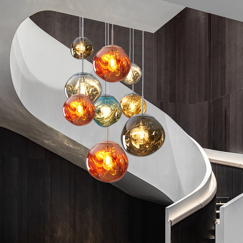 Designer Lava Stone Chandelier