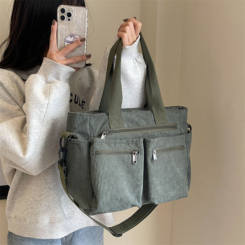 girl corduroy handbag