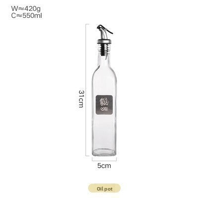 Glass Condiment Dispenser Bottle