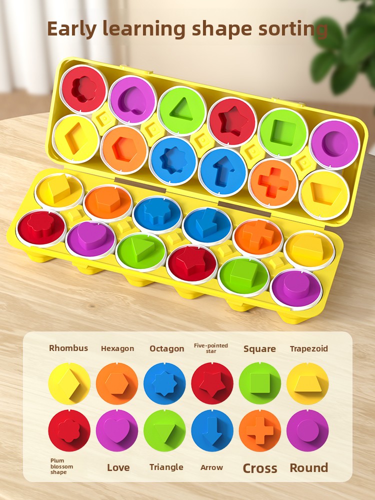 Childrens Shape Matching Educational Eggs