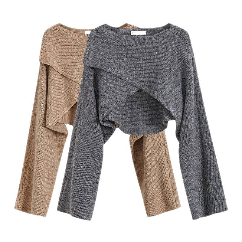 Womens Irregular Knit Sweater