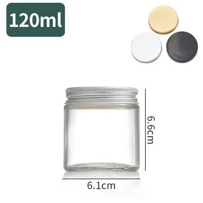 Multi-Color Glass Candle Containers – Elegant Home Decor Jars with Gold/Silver/Black Lids