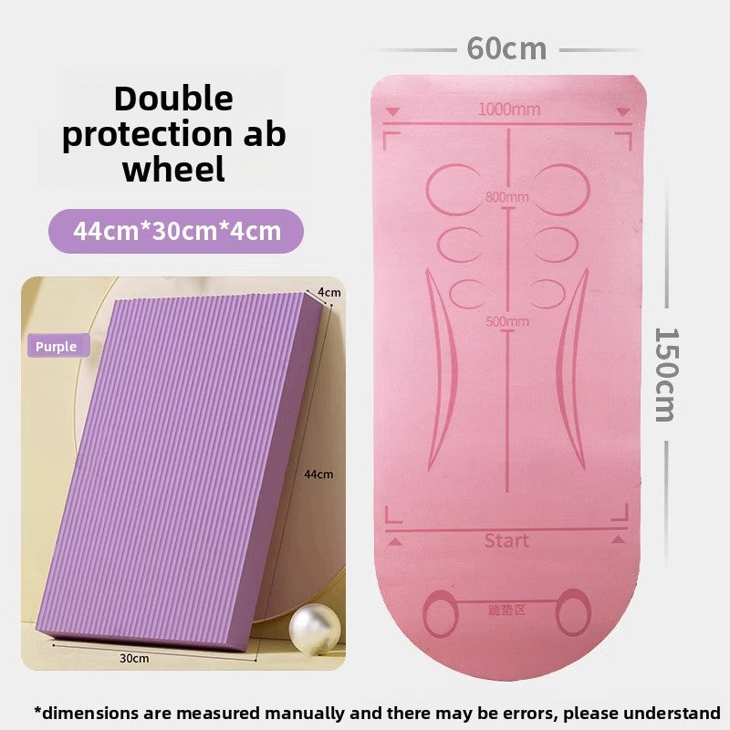 Abdominal Wheel Exercise Mat with Knee Pad