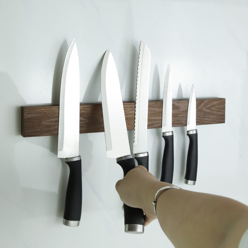 Natural Wooden Magnetic Knife Strip | Wall-Mounted Blook (30cm / 40cm)