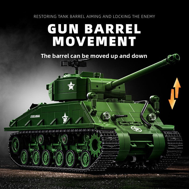 M4 Tank Military Assembly Building Block Toy