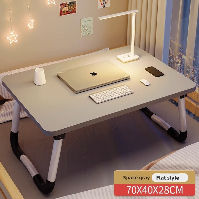 Foldable Bed Table with Storage Options