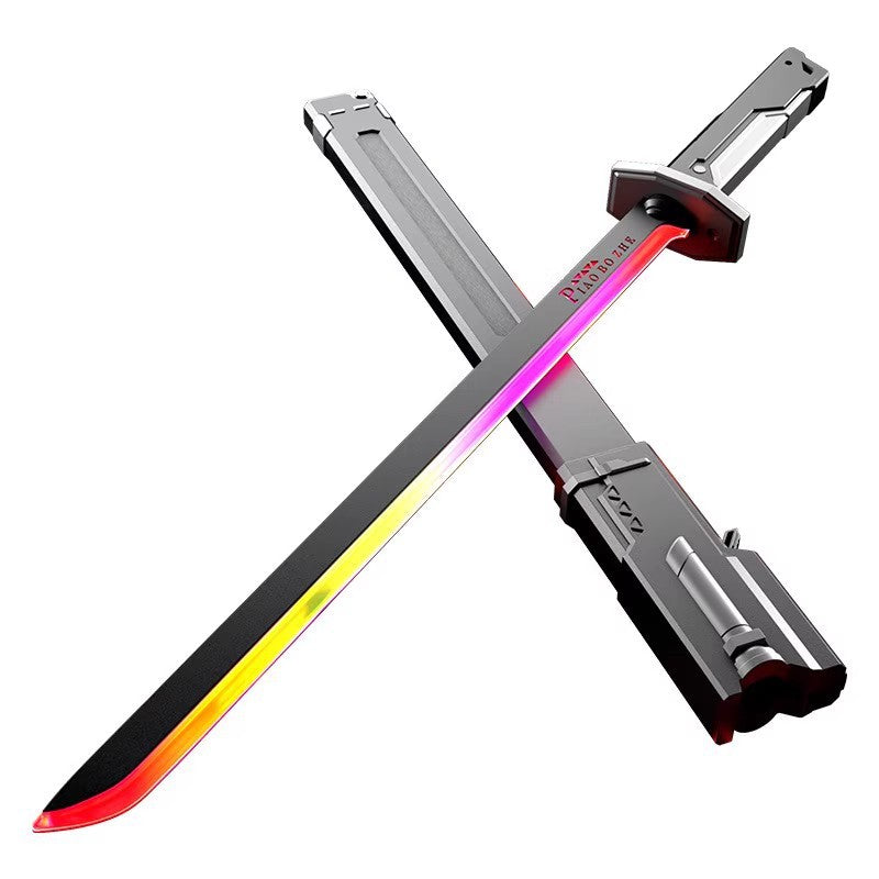 Tactical LED Cyber Katana Sword | Futuristic Laser Ninja Blade with Sound & Spark Effects