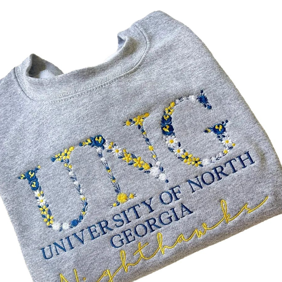 Floral Embroidered Cotton Sweatshirt