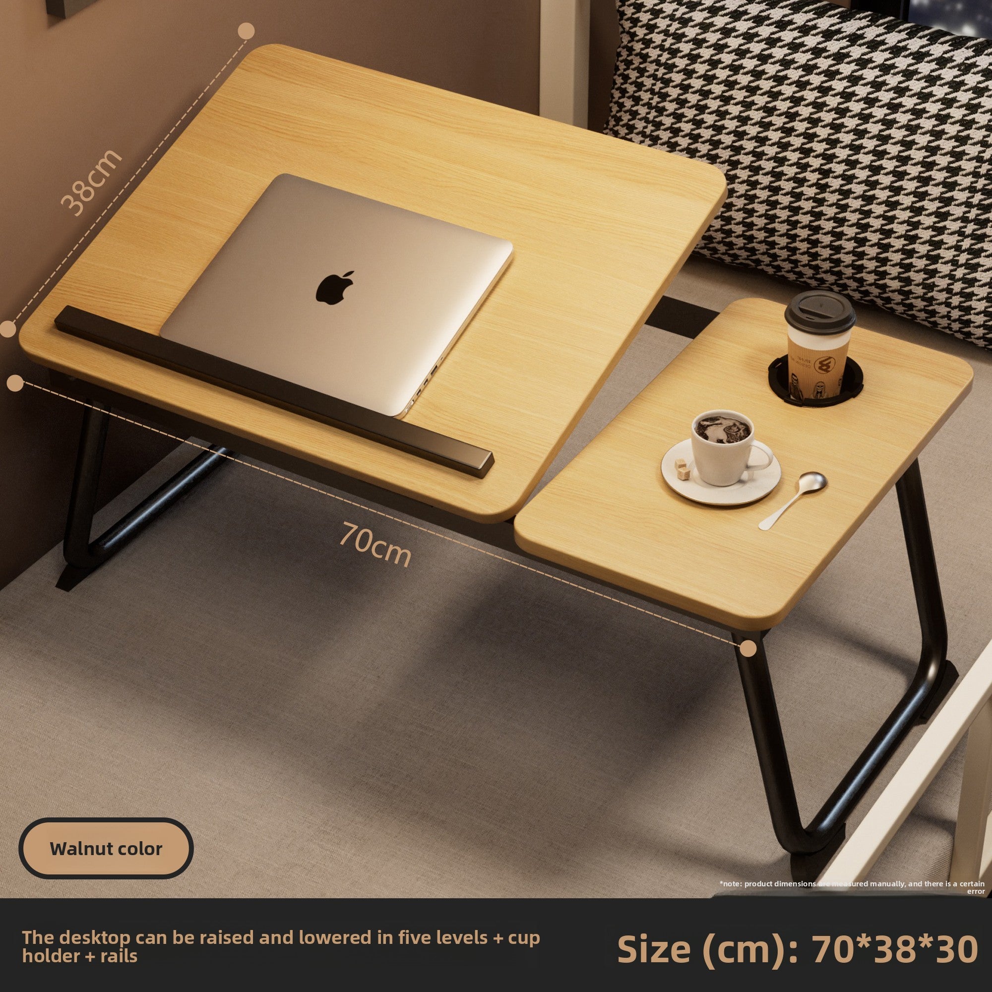 Adjustable Bed Table with Foldable Design