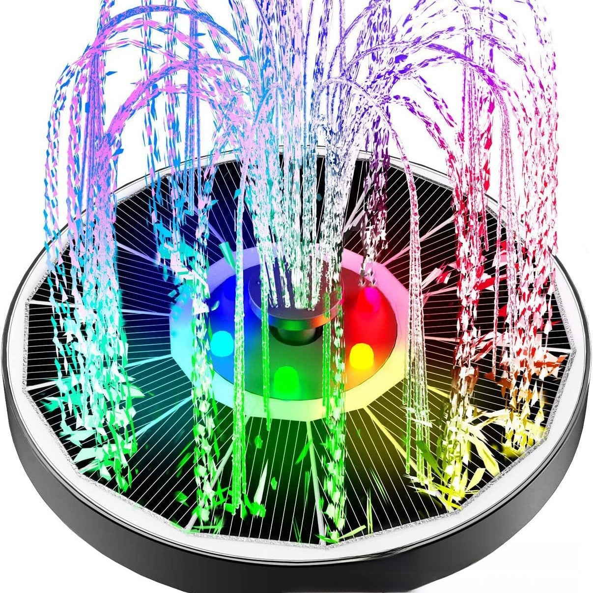 Solar Powered Color Changing Fountain Light with LED