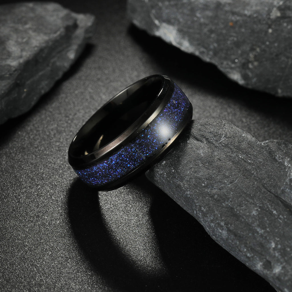Stainless Steel Blue Star Ring