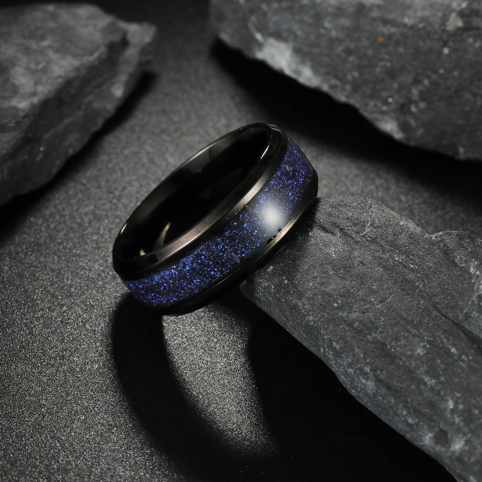 Stainless Steel Blue Star Ring