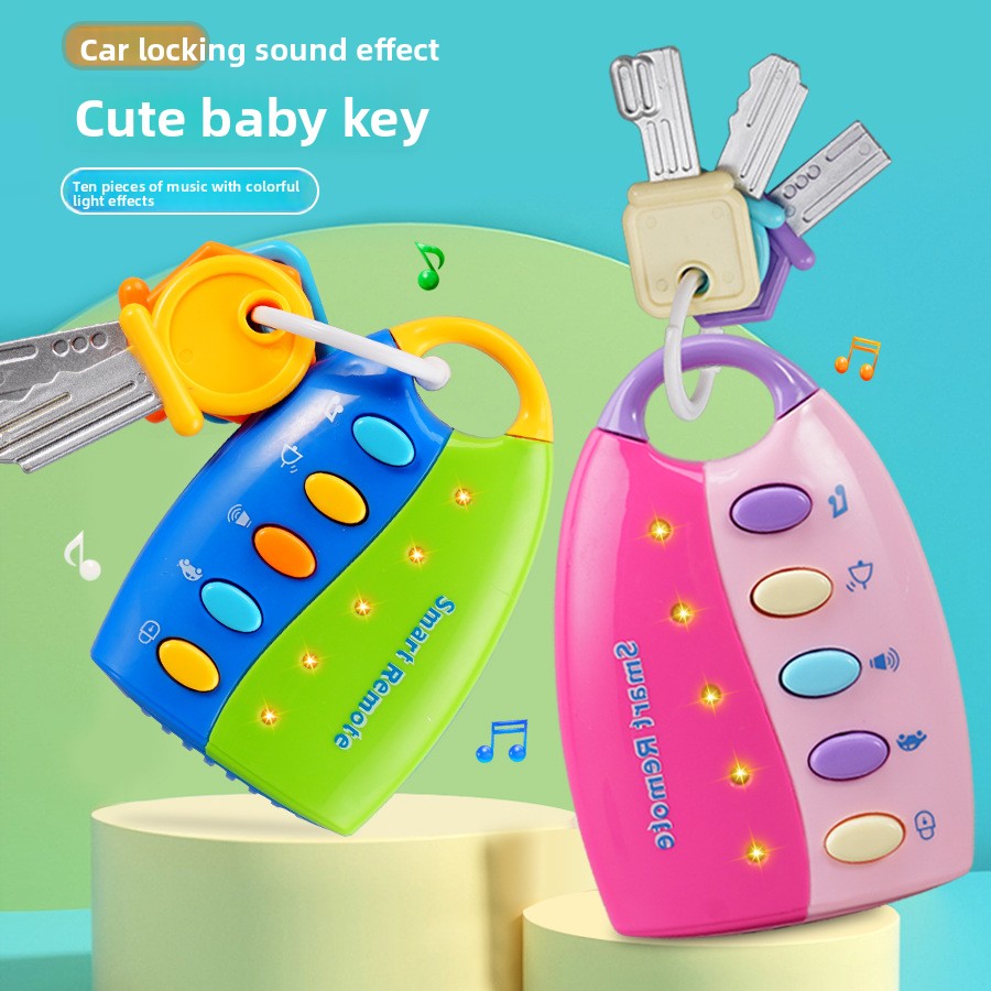 Childrens Educational Toy Car Remote Key with Lights and Music