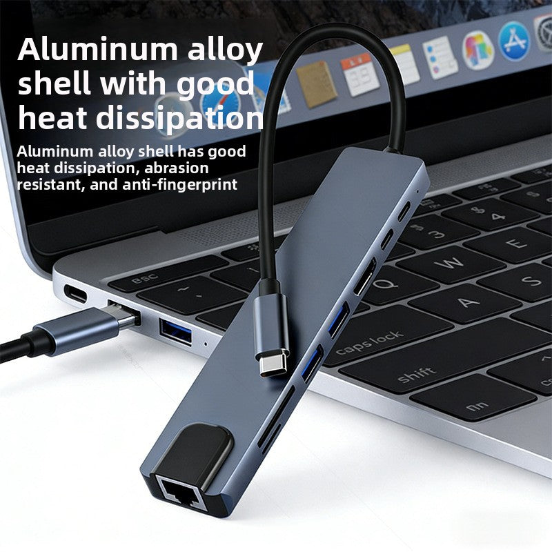 Aero Hub Pro Aluminum USB-C Docking Station | Multi-Port Laptop Expansion Hub