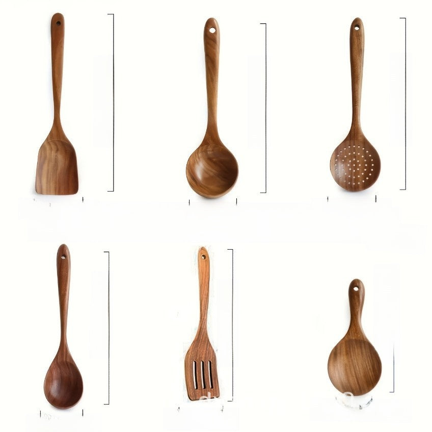 Acacia Wood 9-Piece Kitchen Utensil Set
