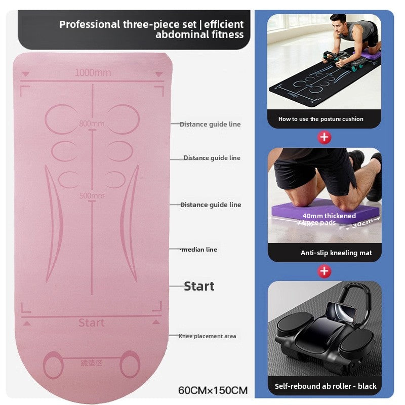 Abdominal Wheel Exercise Mat with Knee Pad