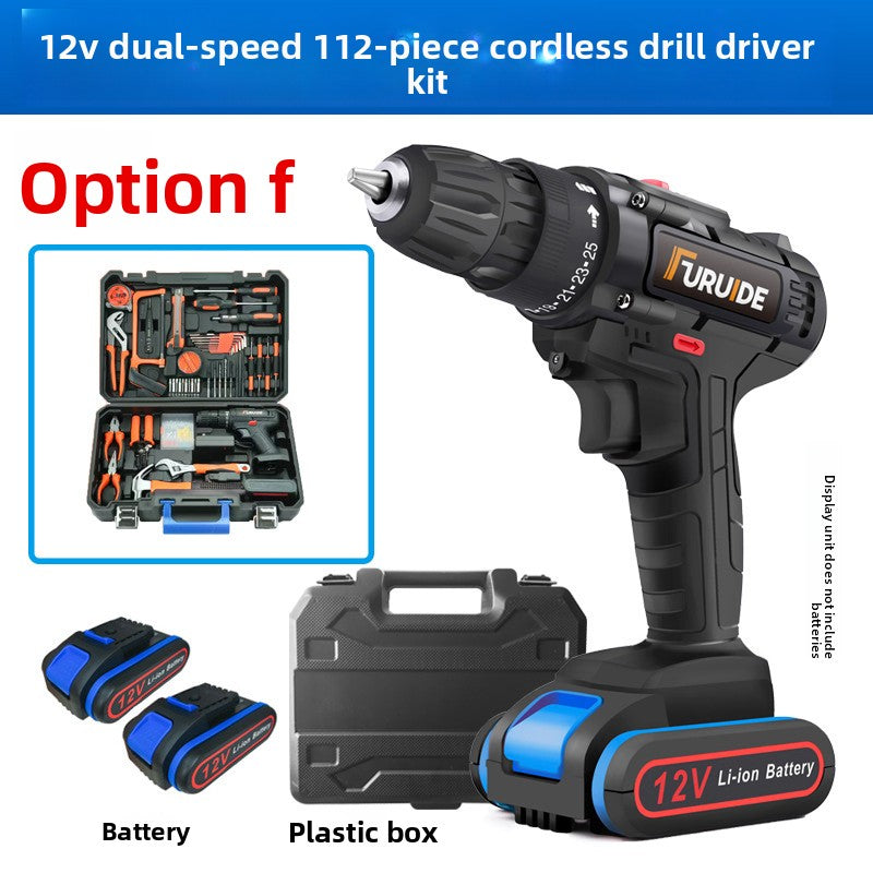 24V/36V Cordless Power Drill Set - Rechargeable Lithium-Ion Electric Driver Combo Kit, 35 to 112-Piece Complete Hardware Tool Kit with Storage Case