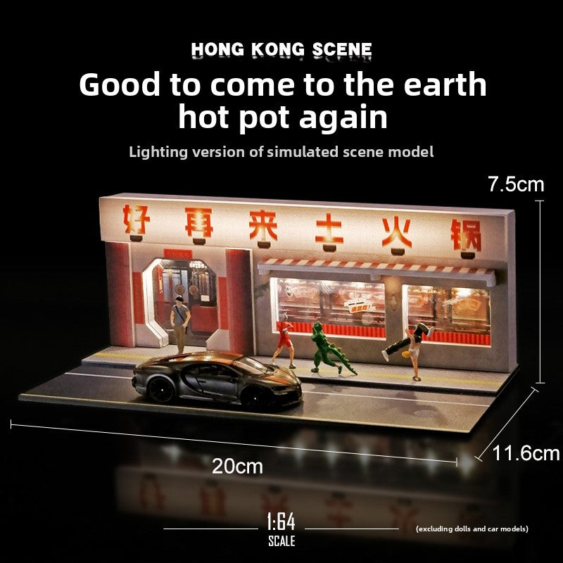 Premium 1:64 Scale Lights-Up Miniature Street Scene Diorama