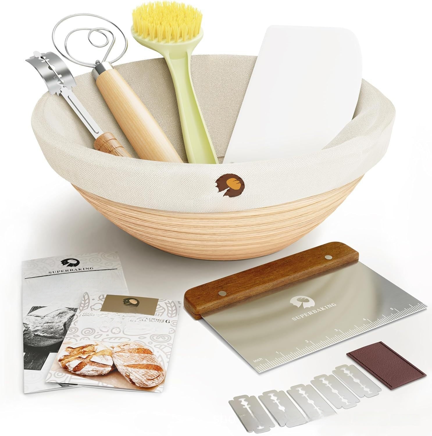 Rattan Bread Fermentation Basket Baking Tools Set