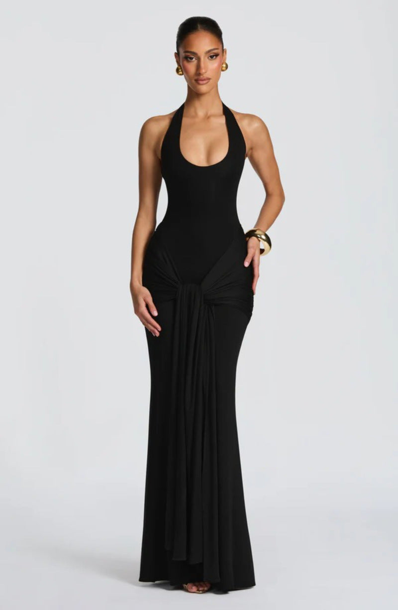 Halter Neck Ribbon Dress